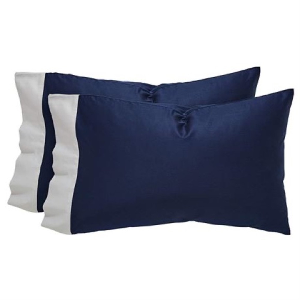 Cotton Pillowcases, Set of 2, Standard, Maritime / Pearl